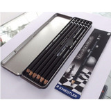 Lapices De Dibujo Staedtler Lumograph Black Estuche Con 6 Pz Color Del Exterior Negro