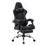 Silla De Escritorio Ph Import Premium1 24587-pre Gamer Ergonómica  Negra Con Tapizado De Cuero Sintético