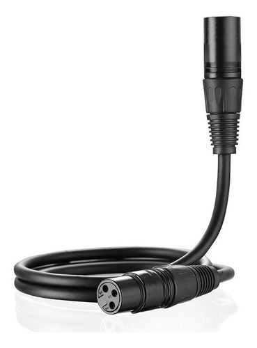 Cable Para Micrófono 1 Metro Color Negro 