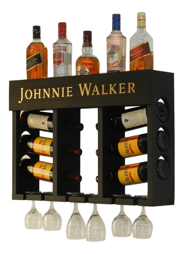 Bodega Vinoteca Cava Colgante De Madera Johnnie Walker