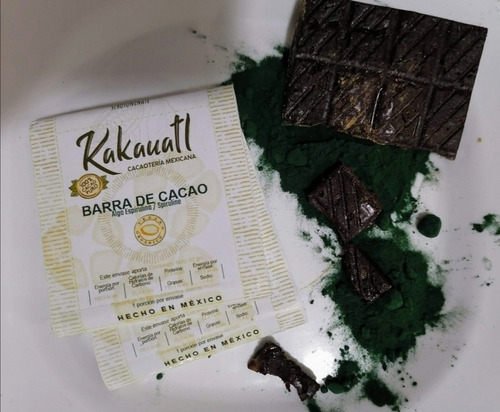 Barra Cacao Puro 100% + Espirulina