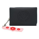 Billeteras De Mujer Las Oreiro Monedero Cuero Pu + Llavero Color Negro 21519 Diseño De La Tela Liso