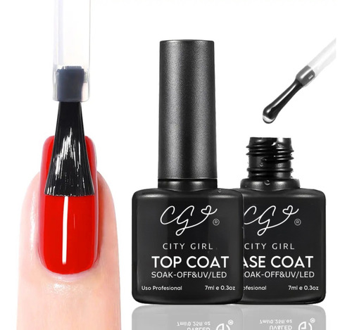 Base Coat O Top Coat City Girl Semipermanente Soak Of Uv Led