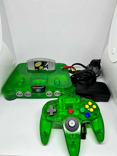 Nintendo 64 Jungle Green Americana + Juego + Cables