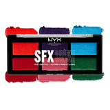 Nyx Paleta De Sombras Sfx Crème Colour Face & Body Paint Color De La Sombra Rojo, Naranja, Morado, Azul, Rosa Y Verde