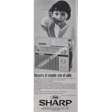 Cartel De Antiguo Radios Sharp Fv-1700 Intercontinental 1965