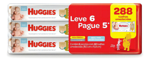 Huggies Lenço Umedecido Puro E Natural Leve 6 Pague 5