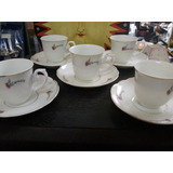 5 Xicaras Cafezinho Porcelana Real