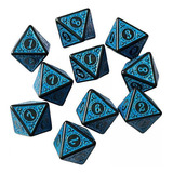 6 X 10 Piezas Dados De 8 Lados D8 Dados Juego De Cartas Azul