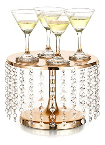 Elegante Soporte Pastel Boda - Base Metálica 10  Con Cristal