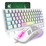 Teclado Magic-refiner, Blanco/inalambrico/rgb/con Mouse