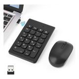 Combo De Teclado Numérico Inalámbrico De 2.4 Ghz Y Mouse - T