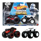 2 Hot Wheels Monster Trucks Vader X Stormtrooper Star Wars