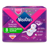 Toallas Nosotras Nocturnas Suave X 8 Un