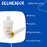 Delineador De Olhos Glam Bella Femme Líquido - Branco