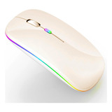Mouse Inalámbrico Peibo Bluetooth Usb , C/ Luz Led , Blanco