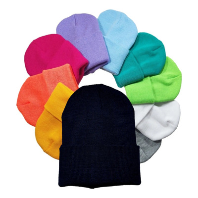 Gorro Bonete Paquete 6 Pzs Beanie Liso Gorrito Tejido Bini | Envío gratis