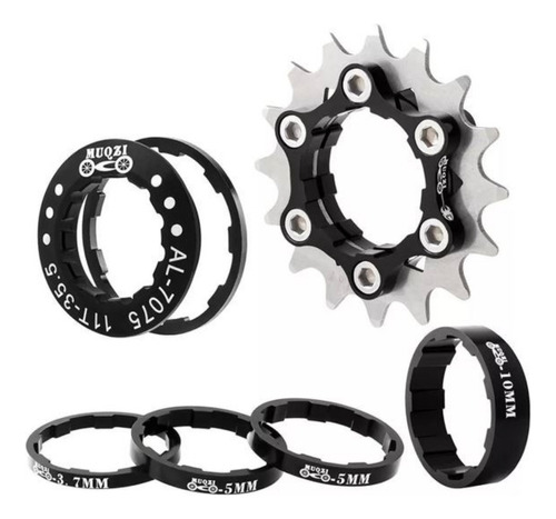 Adaptador Single Speed K7 Mtb Dirt Jump Bmx Cog Preto