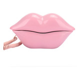 Teléfono Fijo De Moda Con Labios Rosados, Calidad Hd Para Ni