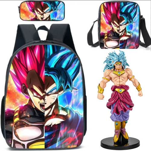 4 Unids/set Dragon Ball Goku Mochila + Bolso De Hombro + Bro