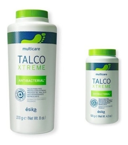 Talco Xtreme De Pies Antibacterial De Esika 230gr Y 120gr