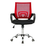 Silla De Escritorio Shremwood 810  Roja Con Tapizado De Mesh