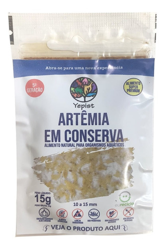 Proteína P/ Peixes E Corais Artêmia Em Conserva Yepist 30g