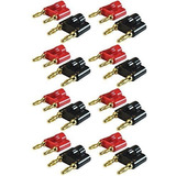 Gls Audio Gold Banana Plug Conectores De Altavoz Dual Tip Ba