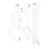 Plantilla Guitarra Tipo Yamaha Revstar  - Luthier - Mdf 6mm