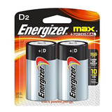 Batería Alcalina Para Propósito General De Energizer D