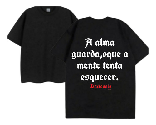 Camiseta Plus G1-g5 Oversized Streetwear Rap Racionais Mcs