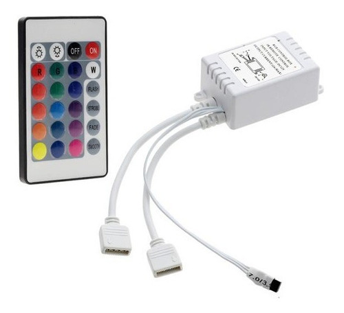 Controladora Rgb 12v Tira De Led Doble Salida Control Remoto