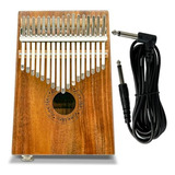 Kalimba De Madera Koa Con 17 Teclas Y Conector De Audio