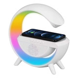 Lampara Inteligente Rgb Cargador Altavoz Bluetooth Color De La Estructura Blanco