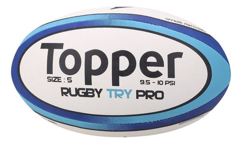 Pelota De Rugby Topper Try Pro Cosida A Mano Importada Dep