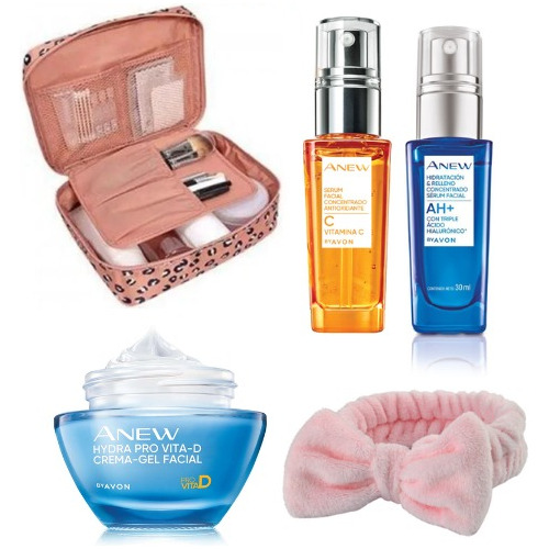 Skin Care Set De Maquillaje Porta Cosmeticos Serum Fps 50