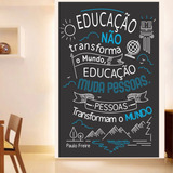 Adesivo Papel Parede Frase Educação Escola Frase Aula E591