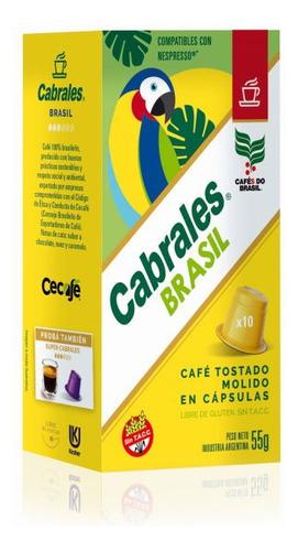 Café Cabrales Brasil, Cápsulas X10. Aptas Nespresso