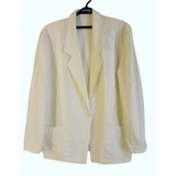 Blazer Blanco Ultima Moda  Hombros Plisados + Tablas ( 5 ) 