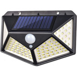 Aplique Reflector Solar 100 Led Recargable Luz Exterior