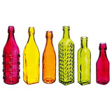 Botellas De Vidrio Decorativas Multicolores Evergreen |...