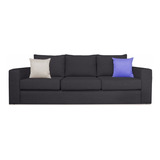 Sofa Sillon 3 Cuerpos Cubo Chenille Premium