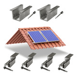 Kit Grampo Final E Intermediário Para 02 Placas Painel Solar