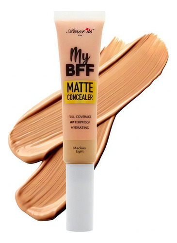 Corrector De Maquillaje Concealer Matte Color Bff Amor Us  Tono Medium Light