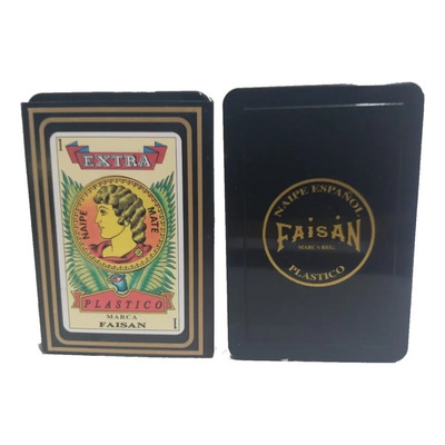 Baraja Naipe Español 100% Plástico Faisán 48 Cartas Estuche Juego | Meses sin interés