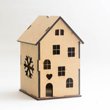 Casitas Fanales Navidad Porta Velas 9x8x15cm - Fibro Facil