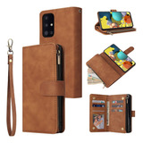 Funda Samsung A51 Wallet Kickstand Brown