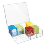 Caja Organizadora Para Té Mdesign, 8 Secciones Divididas, . Color Claro