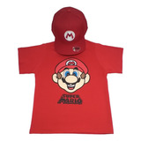 Boné Super Mario Infantil + Camiseta Infantil Super Mario 