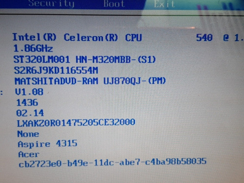 Mother Funcionando De Acer Aspire 4315 Intel Celeron